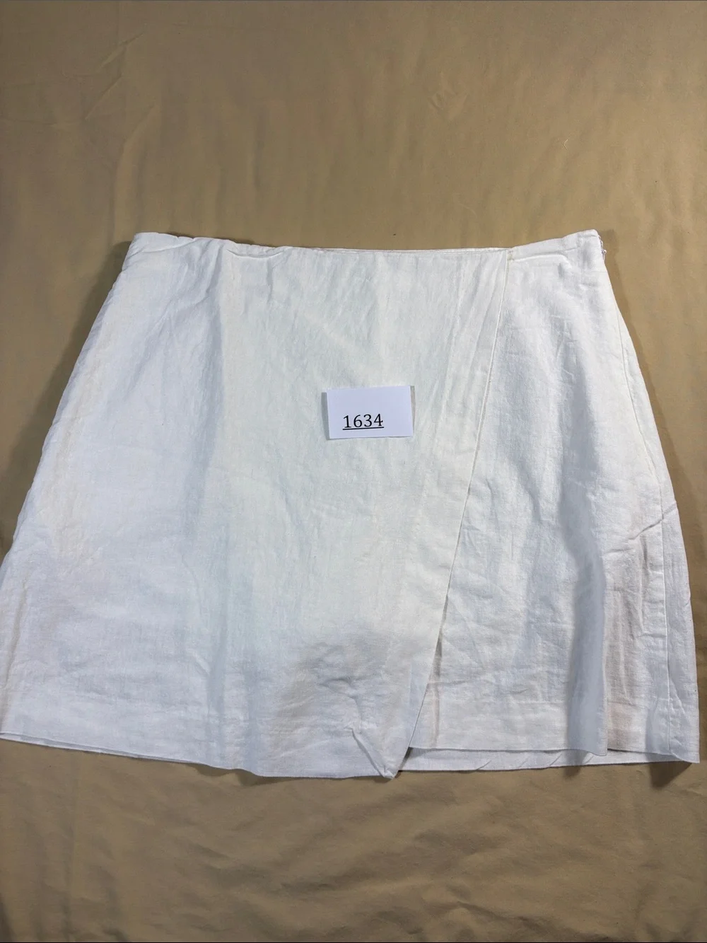 A New Day Linen Blend Wrap Mini Skort White Women's Plus Size 14 NWT